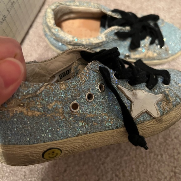 Golden Goose Kids Superstar Blue Glitter sneakers, Size 28 (10.5-11) - Picture 5 of 10